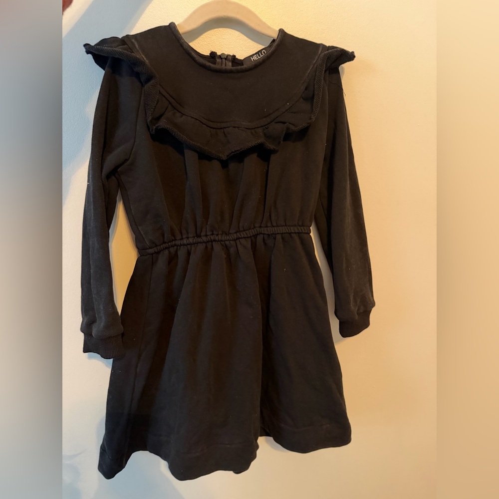 Hello yellow girls ruffle dress